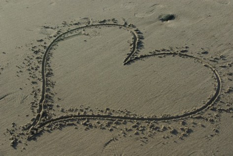 heart in the sand